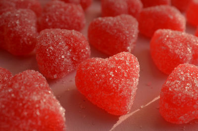 Close-up of heart shape cake