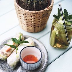 Close-up of served food