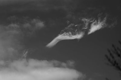 Low angle view of clouds in sky