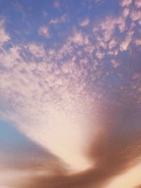 Low angle view of sky at sunset