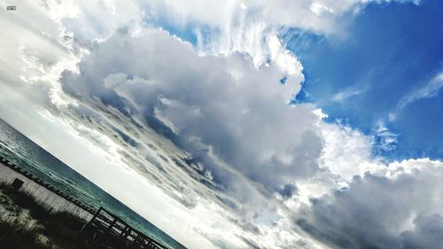 Low angle view of sea against sky