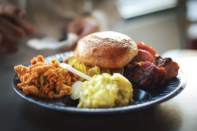 Close-up of food in plate