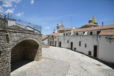 A street of rocchetta sant'antonio, medieval village in puglia region, italy.