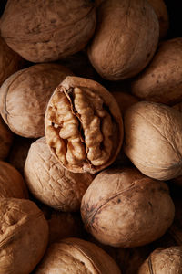 Full frame shot of walnuts