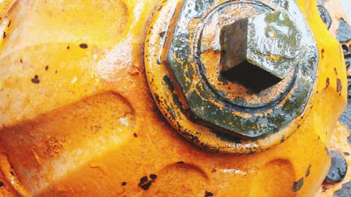 Close-up of yellow wall