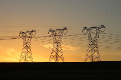 Silhouette of landscape at sunset