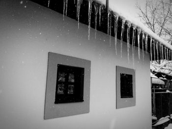 View of window in winter