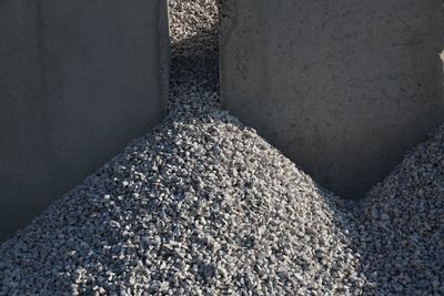 High angle view of stones