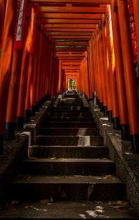 View of staircase in temple building