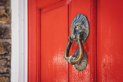 Close-up of door knocker