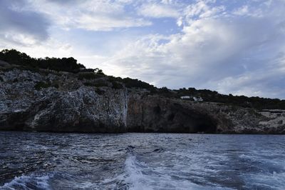 Scenic view of cloudy sky over sea