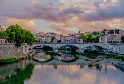 Bridge over river against sky