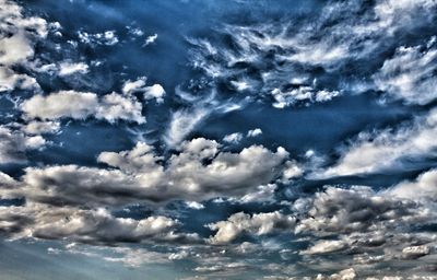 Low angle view of cloudy sky