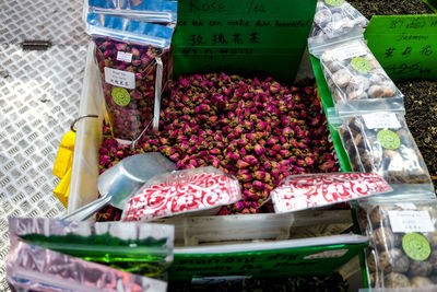 Close-up of food for sale at market stall