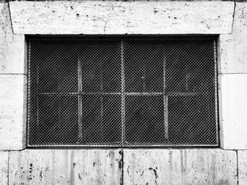 Closed window of old building