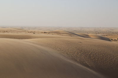 Scenic view of desert against sky