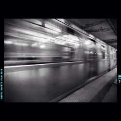 Train at railroad station platform