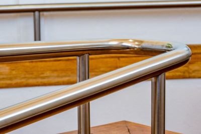 Close-up of metal railing