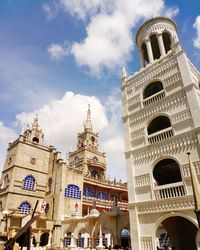 Low angle view of historical buildings against sky