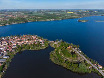 Aerial view of skanderborg city