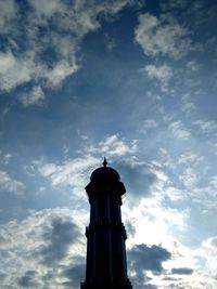 Low angle view of lighthouse against sky