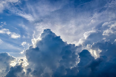 Low angle view of clouds in sky