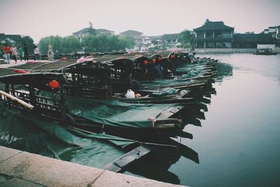 View of river in city