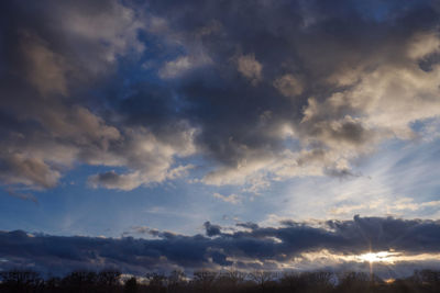 Low angle view of cloudy sky