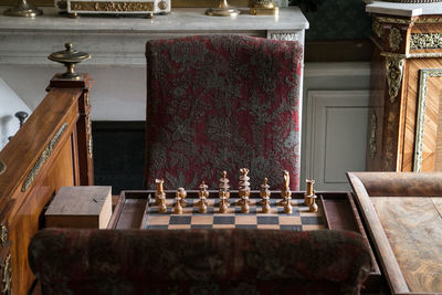 View of chess pieces