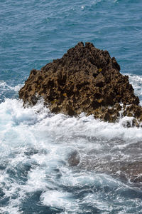 Rock formation on sea shore