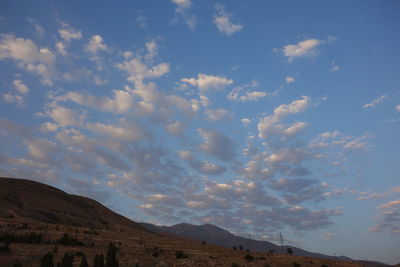 Scenic view of landscape against cloudy sky