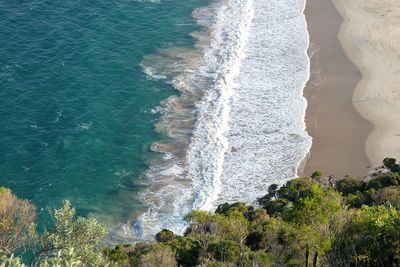 High angle view of beach