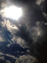 Low angle view of cloudy sky