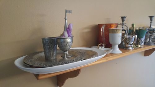 Close-up of bowl on table at home