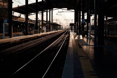 View of railroad station platform