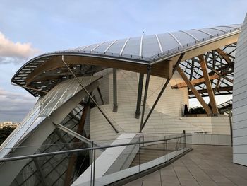 Low angle view of modern building against sky