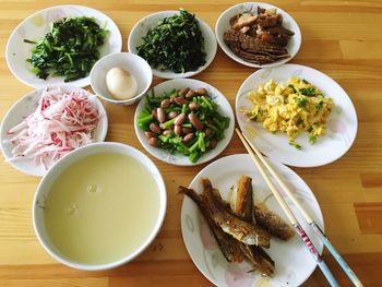 Close-up of food served in plate