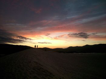 Silhouette of landscape at sunset