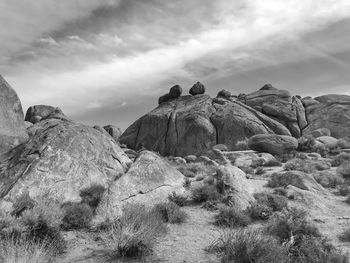 Rock formations against sky