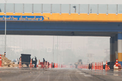 Road sign at airport