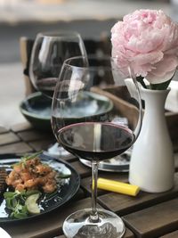 Close-up of food on table