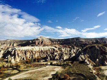 Rocky landscape against sky