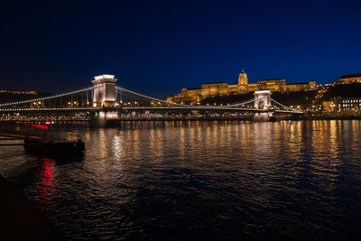 Illuminated city at night