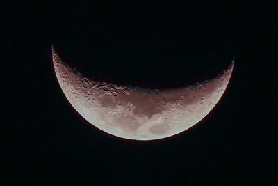 Close-up of moon against sky at night