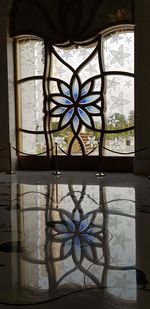 Close-up of glass window