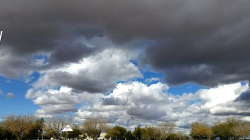 Low angle view of storm clouds in sky