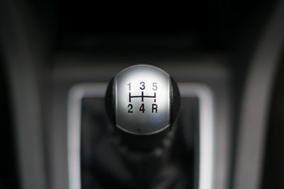 Close-up of gearbox