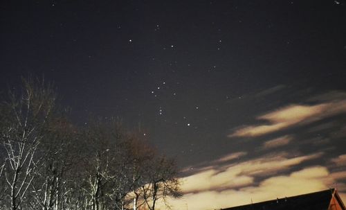 Low angle view of sky at night