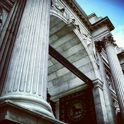 Low angle view of historical building