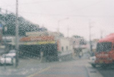 View of rain drops on window